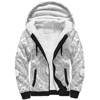 Custom World Football 2026 Turkey Sherpa Hoodie Crescent Stars Ottoman Baroque White Version