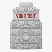 Custom World Football 2026 Turkey Sleeveless Puffer Jacket Crescent Stars Ottoman Baroque White Version