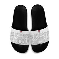 World Football 2026 Turkey Slide Sandals Crescent Stars Ottoman Baroque White Version