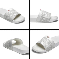 World Football 2026 Turkey Slide Sandals Crescent Stars Ottoman Baroque White Version