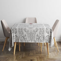 World Football 2026 Turkey Tablecloth Crescent Stars Ottoman Baroque White Version
