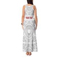 Custom World Football 2026 Turkey Tank Maxi Dress Crescent Stars Ottoman Baroque White Version