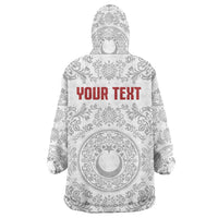 Custom World Football 2026 Turkey Wearable Blanket Hoodie Crescent Stars Ottoman Baroque White Version