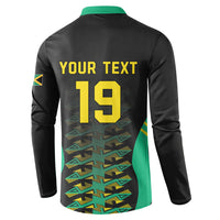 Custom Afro-Jamaicans Football Button Sweatshirt Reggae Boyz Tribal Glory