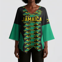 Custom Afro-Jamaicans Football Kimono Sleeve Blouse Reggae Boyz Tribal Glory