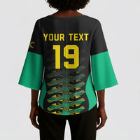 Custom Afro-Jamaicans Football Kimono Sleeve Blouse Reggae Boyz Tribal Glory