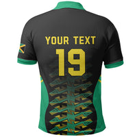 Custom Afro-Jamaicans Football Polo Shirt Reggae Boyz Tribal Glory