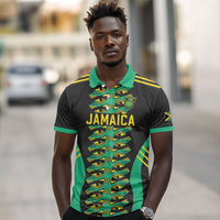 Custom Afro-Jamaicans Football Polo Shirt Reggae Boyz Tribal Glory
