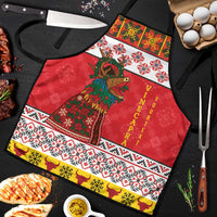 Personalized Romania Christmas Apron Romanian Carpet The Goat Dance - Wonder Print Shop