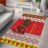 Personalized Romania Christmas Area Rug Romanian Carpet The Goat Dance - Wonder Print Shop