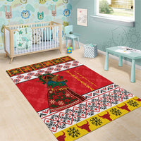 Personalized Romania Christmas Area Rug Romanian Carpet The Goat Dance - Wonder Print Shop