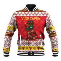 Personalized Romania Christmas Baseball Jacket Romanian Carpet The Goat Dance - Wonder Print Shop