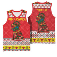 Personalized Romania Christmas Basketball Jersey Romanian Carpet The Goat Dance - Wonder Print Shop
