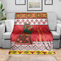 Personalized Romania Christmas Blanket Romanian Carpet The Goat Dance - Wonder Print Shop