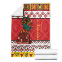 Personalized Romania Christmas Blanket Romanian Carpet The Goat Dance - Wonder Print Shop