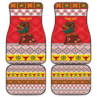 Personalized Romania Christmas Car Mats Romanian Carpet The Goat Dance - Wonder Print Shop