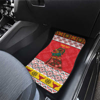 Personalized Romania Christmas Car Mats Romanian Carpet The Goat Dance - Wonder Print Shop