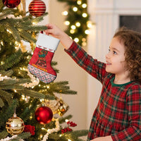 Personalized Romania Christmas Stocking Romanian Carpet The Goat Dance - Wonder Print Shop