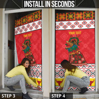 Personalized Romania Christmas Door Cover Romanian Carpet The Goat Dance - Wonder Print Shop
