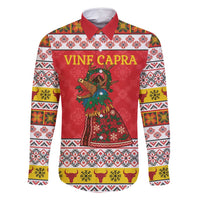 Personalized Romania Christmas Family Matching Long Sleeve Bodycon Dress and Hawaiian Shirt Romanian Carpet The Goat Dance - Wonder Print Shop