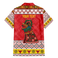 Personalized Romania Christmas Family Matching Mermaid Dress and Hawaiian Shirt Romanian Carpet The Goat Dance - Wonder Print Shop