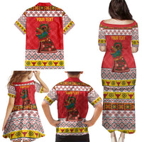 Personalized Romania Christmas Family Matching Puletasi and Hawaiian Shirt Romanian Carpet The Goat Dance - Wonder Print Shop