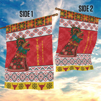 Personalized Romania Christmas Garden Flag Romanian Carpet The Goat Dance - Wonder Print Shop