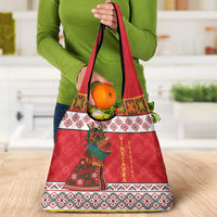 Personalized Romania Christmas Grocery Bag Romanian Carpet The Goat Dance - Wonder Print Shop