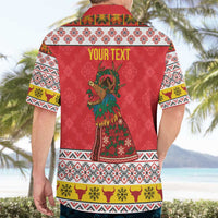 Personalized Romania Christmas Hawaiian Shirt Romanian Carpet The Goat Dance - Wonder Print Shop
