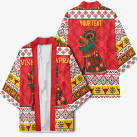 Personalized Romania Christmas Kimono Romanian Carpet The Goat Dance - Wonder Print Shop