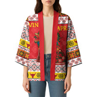 Personalized Romania Christmas Kimono Romanian Carpet The Goat Dance - Wonder Print Shop