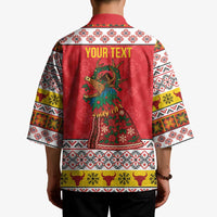 Personalized Romania Christmas Kimono Romanian Carpet The Goat Dance - Wonder Print Shop