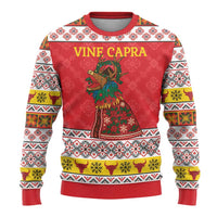 Personalized Romania Christmas Ugly Christmas Sweater Romanian Carpet The Goat Dance - Wonder Print Shop
