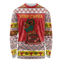 Personalized Romania Christmas Long Sleeve Shirt Romanian Carpet The Goat Dance - Wonder Print Shop