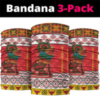 Personalized Romania Christmas Neck Gaiter Romanian Carpet The Goat Dance - Wonder Print Shop