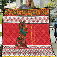 Personalized Romania Christmas Quilt Romanian Carpet The Goat Dance - Wonder Print Shop