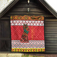 Personalized Romania Christmas Quilt Romanian Carpet The Goat Dance - Wonder Print Shop