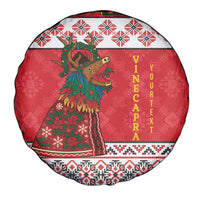 Personalized Romania Christmas Spare Tire Cover Romanian Carpet The Goat Dance - Wonder Print Shop