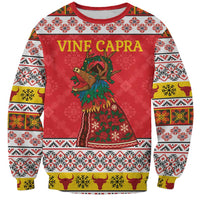 Personalized Romania Christmas Sweatshirt Romanian Carpet The Goat Dance - Wonder Print Shop