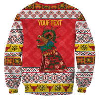 Personalized Romania Christmas Sweatshirt Romanian Carpet The Goat Dance - Wonder Print Shop