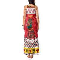 Personalized Romania Christmas Tank Maxi Dress Romanian Carpet The Goat Dance - Wonder Print Shop
