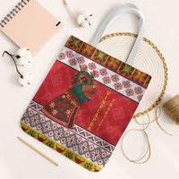 Personalized Romania Christmas Tote Bag Romanian Carpet The Goat Dance - Wonder Print Shop