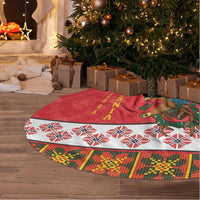 Personalized Romania Christmas Tree Skirt Romanian Carpet The Goat Dance - Wonder Print Shop