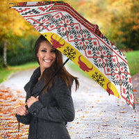 Personalized Romania Christmas Umbrella Romanian Carpet The Goat Dance - Wonder Print Shop