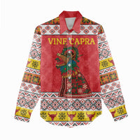 Personalized Romania Christmas Women Casual Shirt Romanian Carpet The Goat Dance - Wonder Print Shop