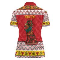Personalized Romania Christmas Women Polo Shirt Romanian Carpet The Goat Dance - Wonder Print Shop