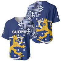 Finland Nordic Lion Baseball Jersey Pride Of Suomi - Wonder Print Shop