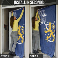 Finland Nordic Lion Door Cover Pride Of Suomi - Wonder Print Shop