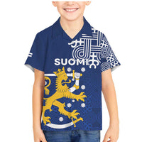 Finland Nordic Lion Family Matching Mermaid Dress and Hawaiian Shirt Pride Of Suomi - Wonder Print Shop