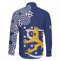 Finland Nordic Lion Family Matching Tank Maxi Dress and Hawaiian Shirt Pride Of Suomi - Wonder Print Shop